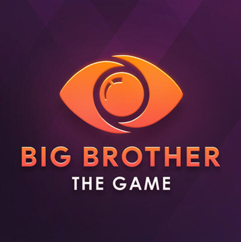 A stylised bronze logo of an eye with the text 'Big Brother: The Game'